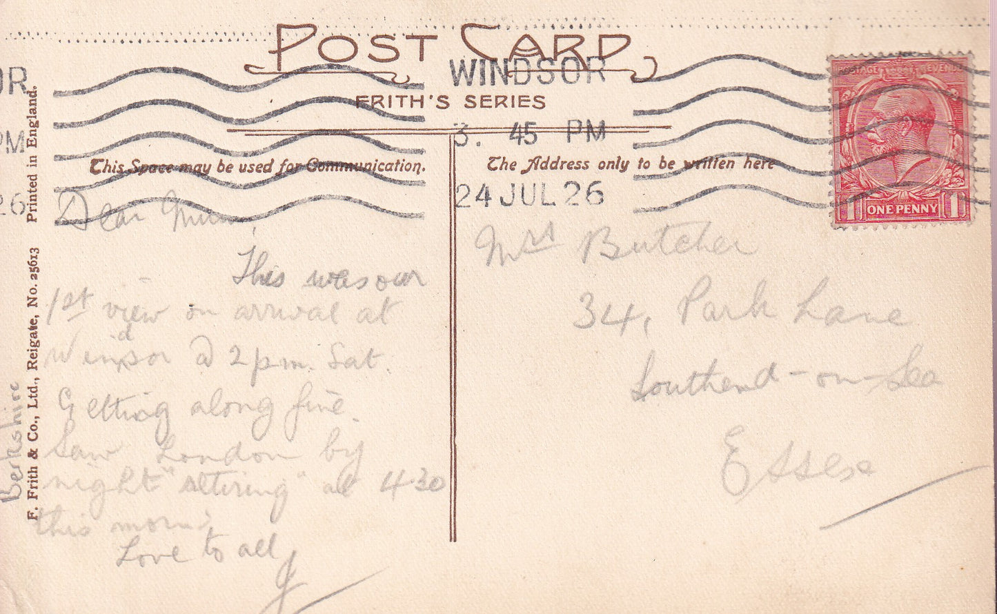 Postcard - Windsor Castle, Windsor, Berkshire, England - Printed - Posted