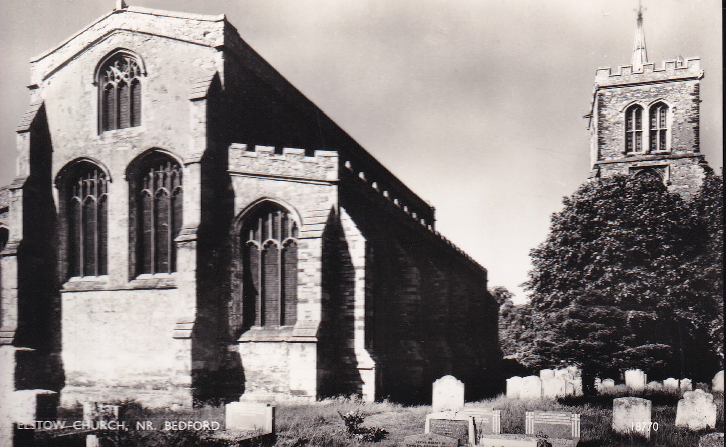 Postcard - Elstow Church, Bedford, Bedfordshire, England - RPPC - Unposted