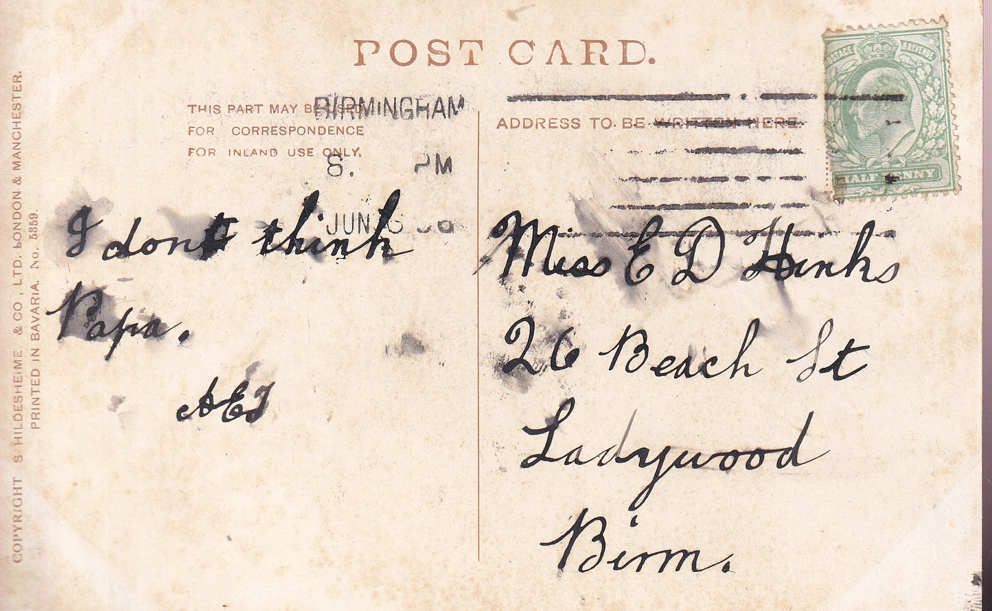 Postcard - Wargrave Church, Berkshire, England - Printed - Posted