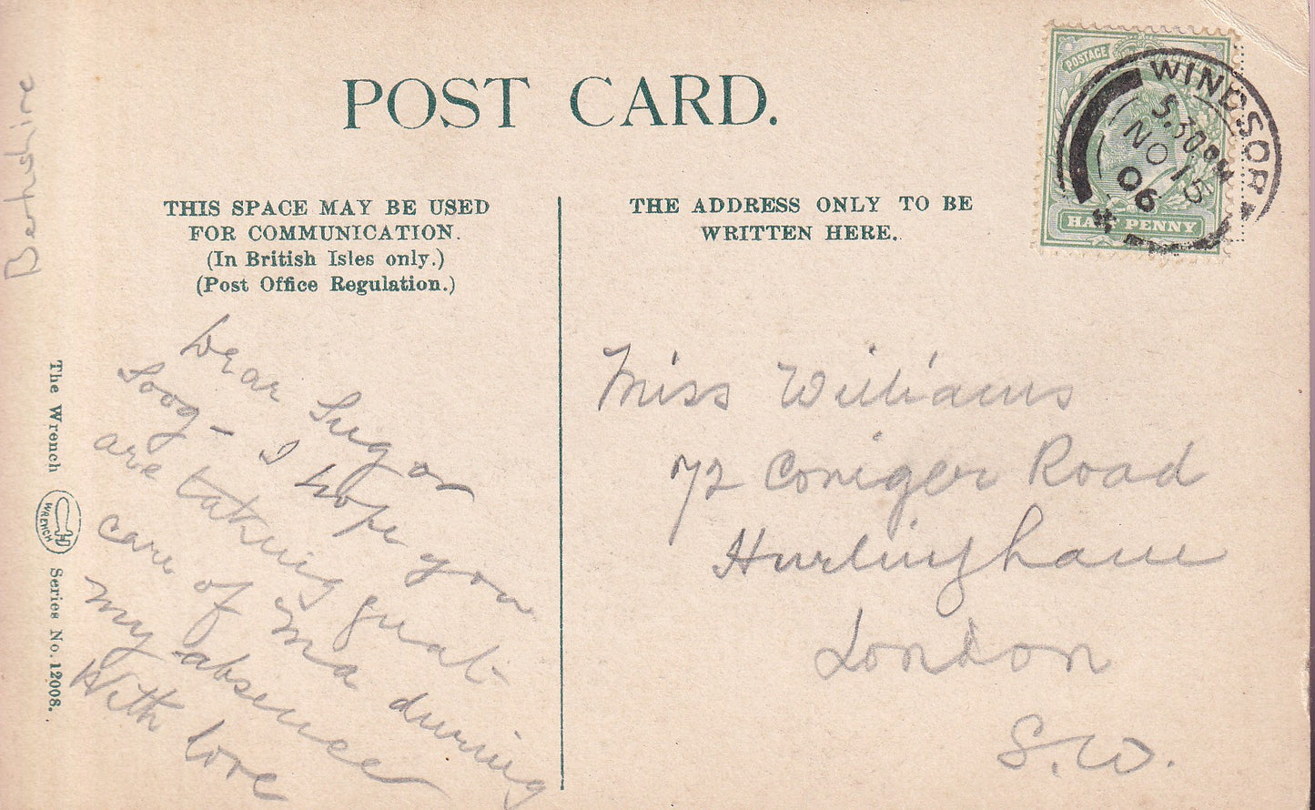 Postcard - East Terrace, Windsor Castle, Windsor, Berkshire, England - Printed - Posted