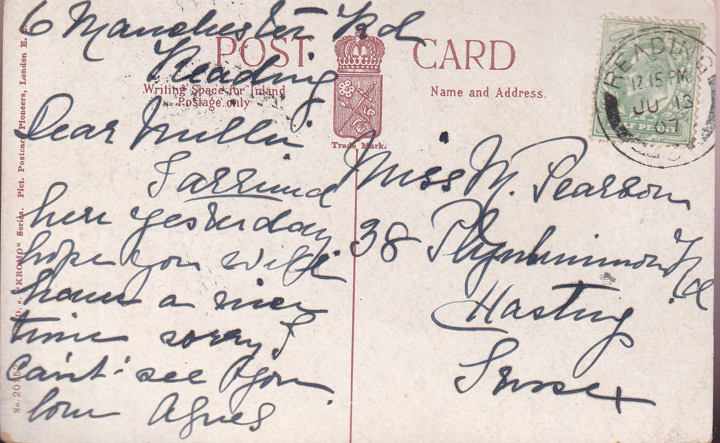 Postcard - Forbury Gardens, Reading, Berkshire, England - Printed - Posted