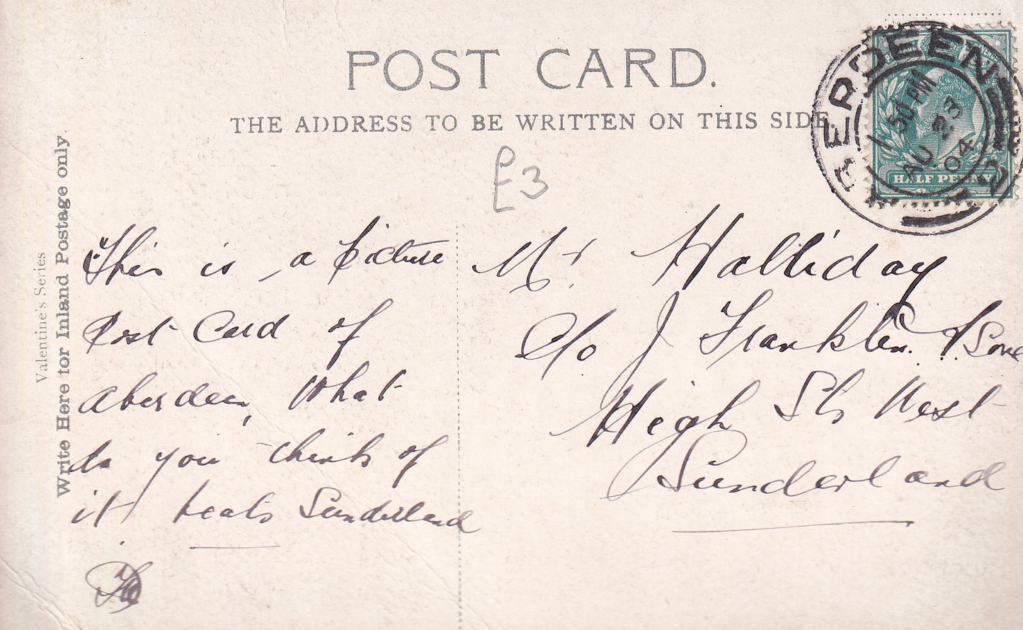 Postcard - Union Street and Facade, Aberdeen, Aberdeenshire, Scotland - Printed - Posted