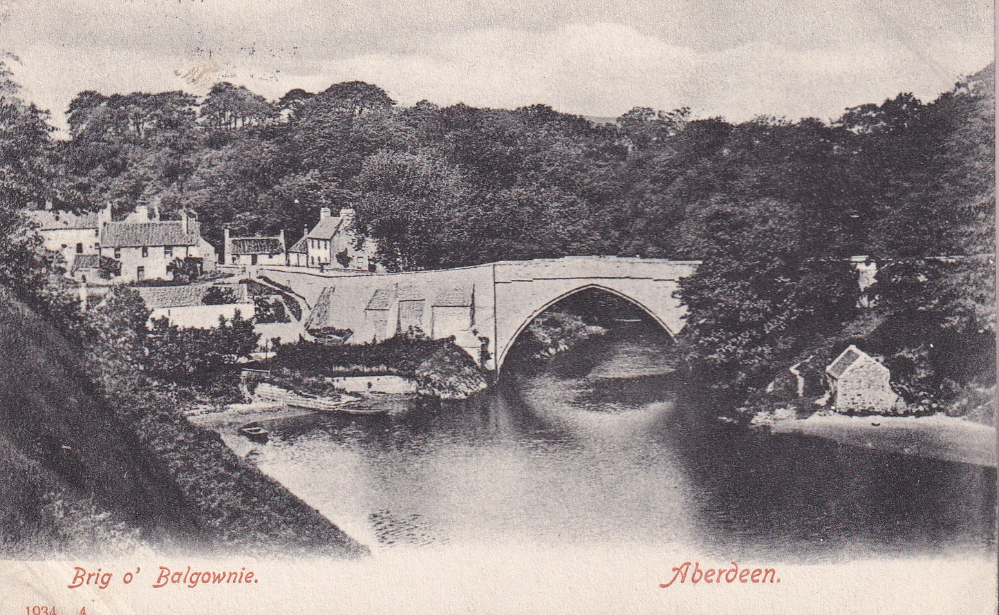 Postcard - Brig o' Balgownie, Aberdeen, Aberdeenshire, Scotland - Printed - Posted