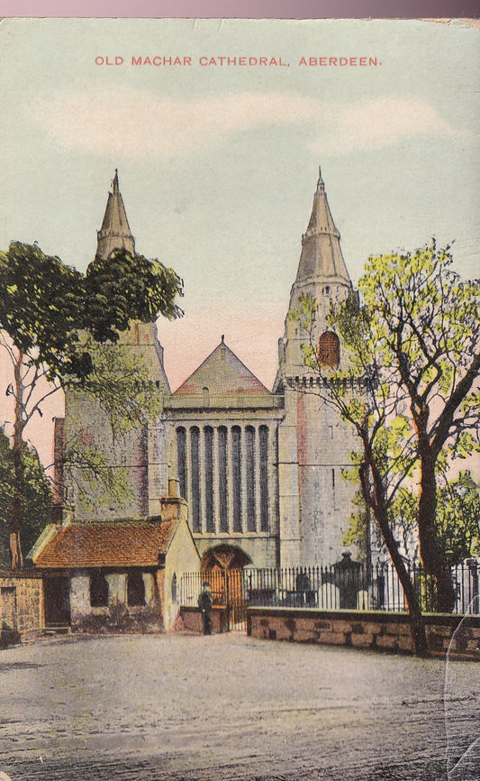 Postcard - Old Machar Cathedral, Aberdeen, Aberdeenshire, Scotland - Printed - Posted