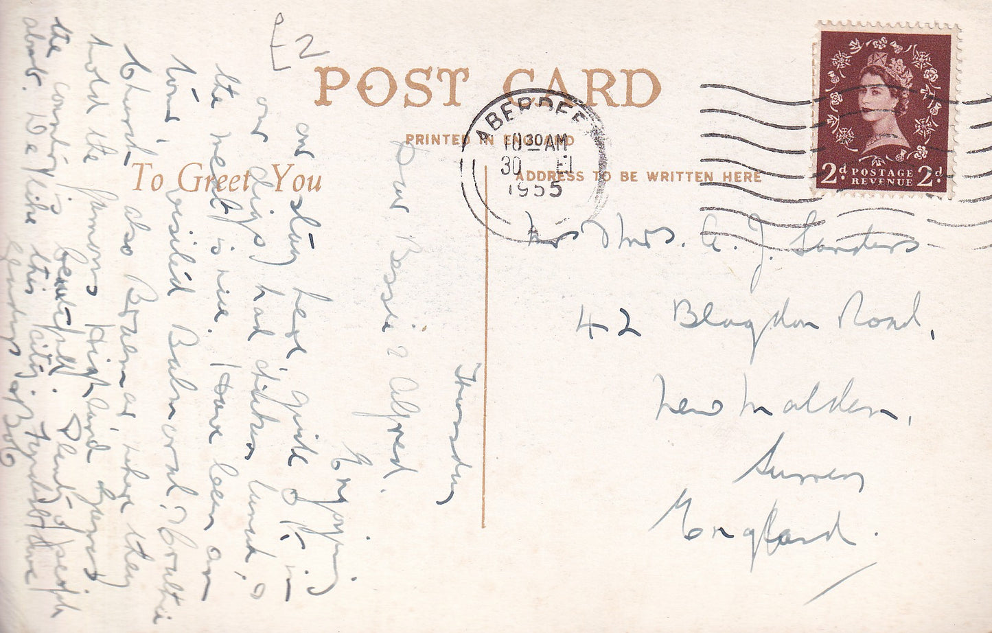 Postcard - Aberdeen Multi View, Aberdeenshire, Scotland - Printed - Posted
