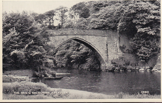 Postcard - The Brig O'Balgownie, Aberdeen, Aberdeenshire, Scotland - Printed - Unposted
