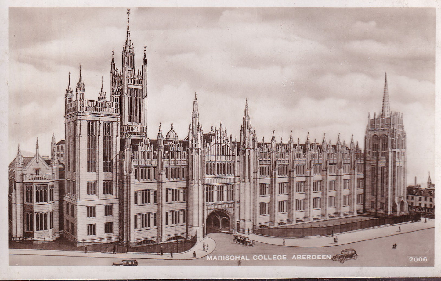 Postcard - Marischal College, Aberdeen, Aberdeenshire, Scotland - RPPC - Unposted