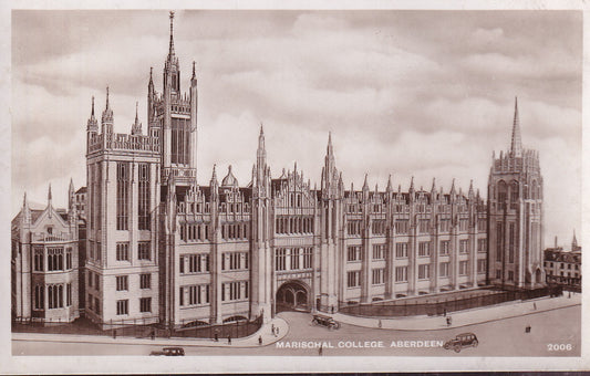 Postcard - Marischal College, Aberdeen, Aberdeenshire, Scotland - RPPC - Unposted