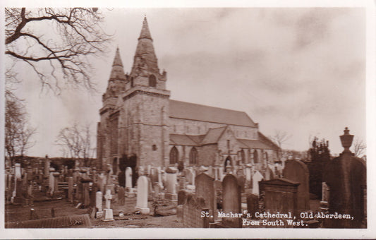 Postcard - St Machar's Cathedral, Old Aberdeen, Aberdeenshire, Scotland - RPPC - Unposted