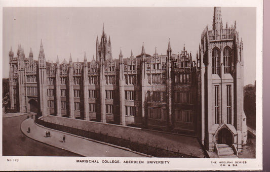 Postcard - Marischal College, Aberdeen, Aberdeenshire, Scotland - RPPC - Unposted