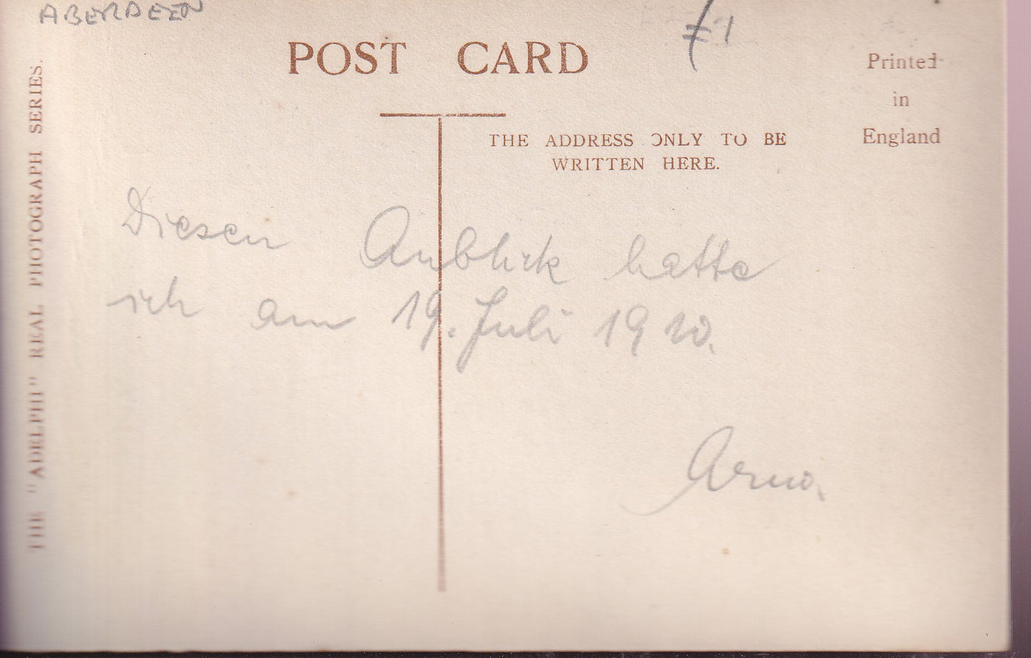 Postcard - Marischal College, Aberdeen, Aberdeenshire, Scotland - RPPC - Unposted