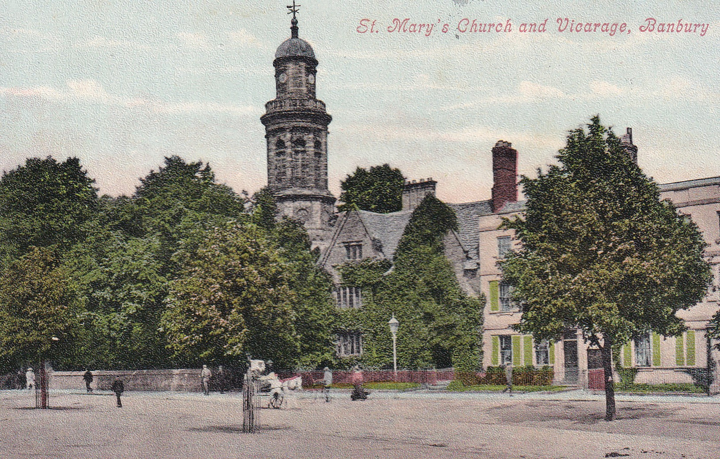 Postcard - St Mary's Church and Vicarage, Banbury, Oxfordshire, England - Printed - Unposted