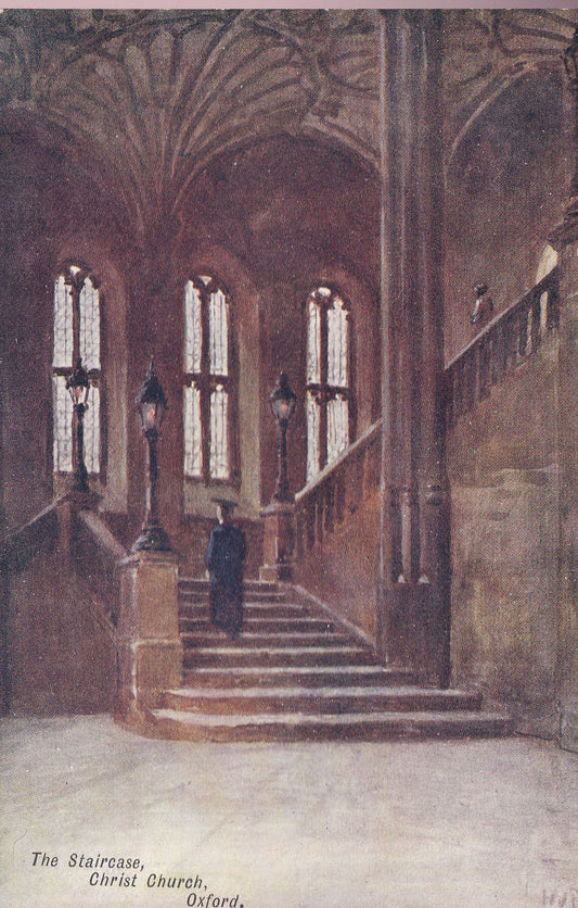 Postcard - The Staircase, Christ Church, Oxford, Oxfordshire, England - Printed - Unposted