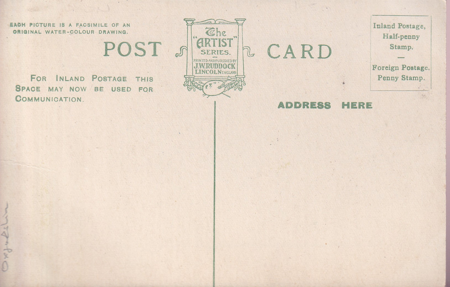 Postcard - The Staircase, Christ Church, Oxford, Oxfordshire, England - Printed - Unposted