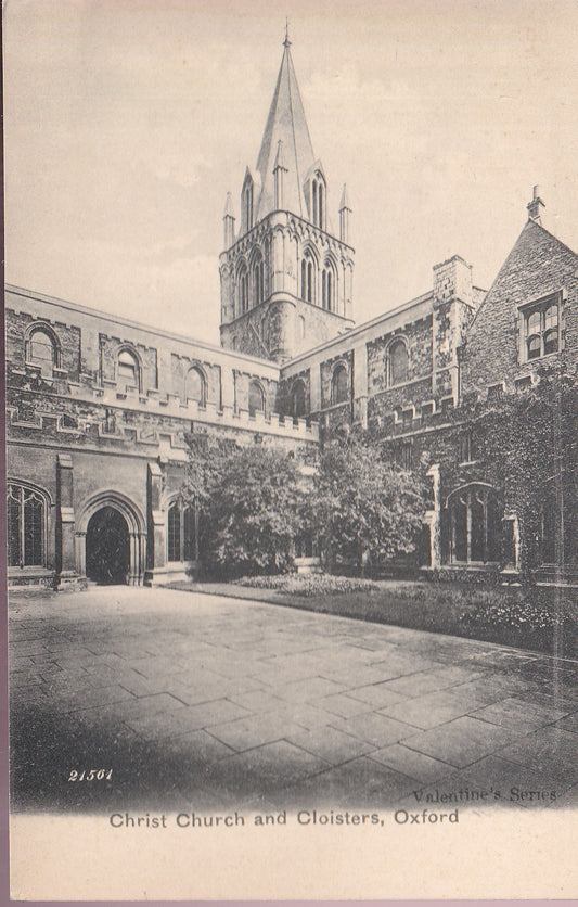 Postcard - Christ Church and Cloisters, Oxford, Oxfordshire, England - Printed - Unposted
