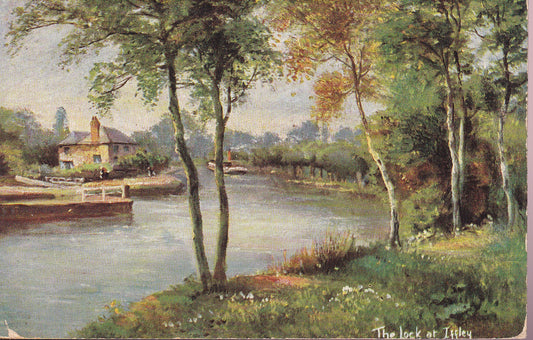 Postcard - The Lock at Iffley, Oxford, Oxfordshire, England - Printed - Posted