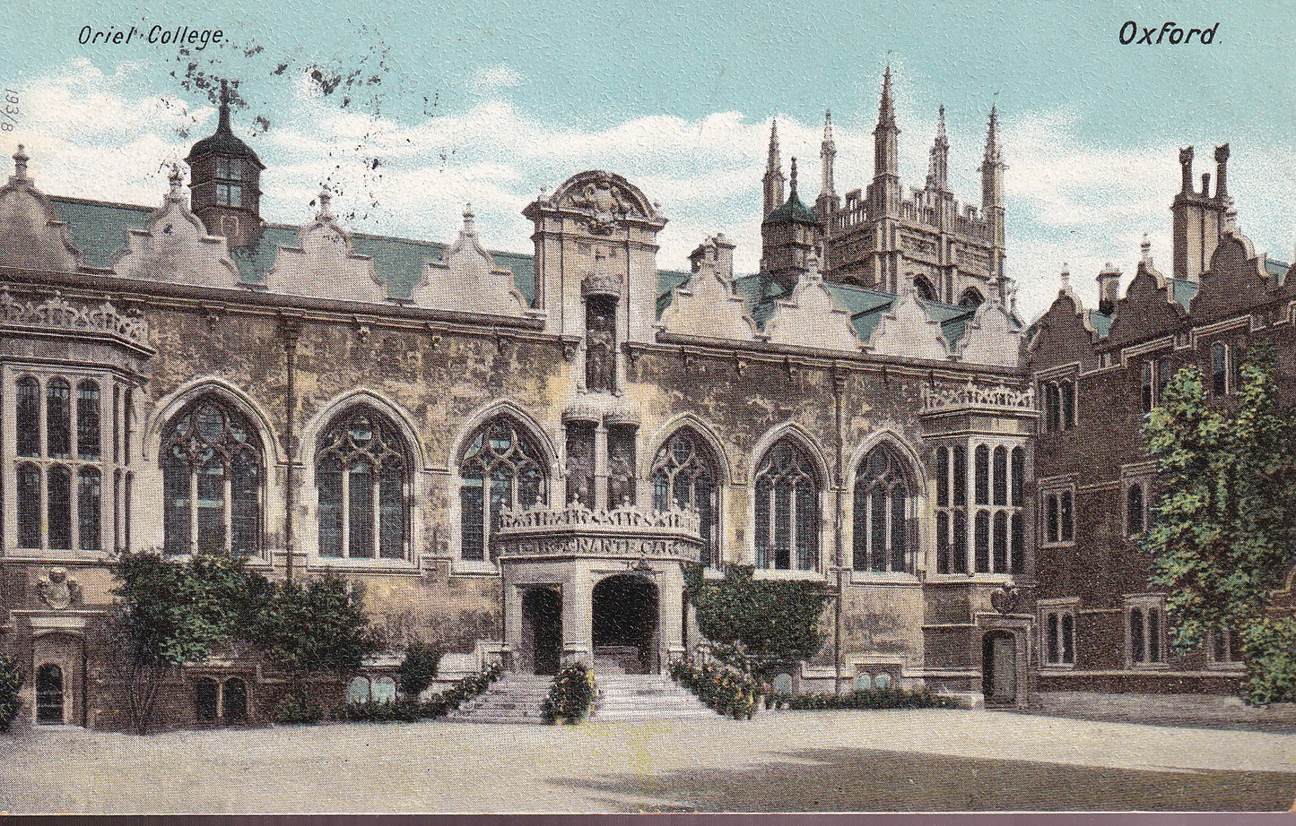 Postcard - Oriel College, Oxford, Oxfordshire, England - Printed - Posted