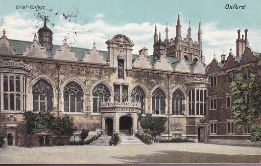 Postcard - Oriel College, Oxford, Oxfordshire, England - Printed - Posted