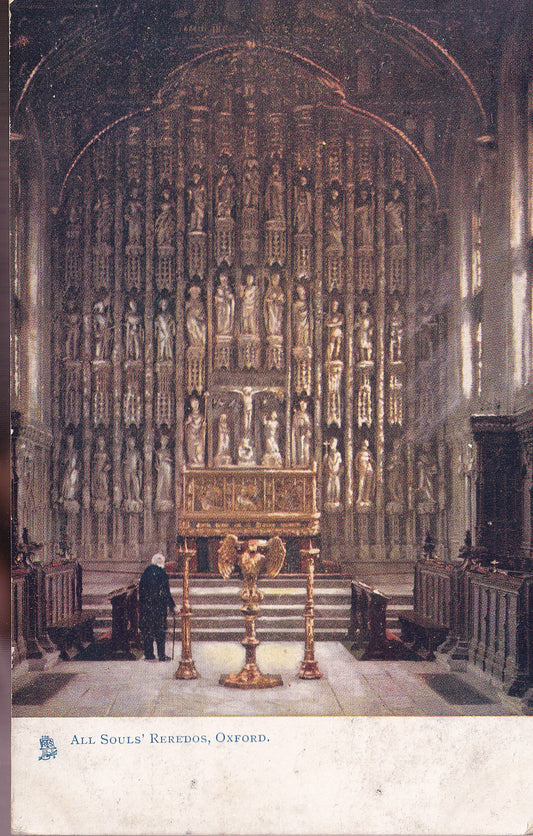 Postcard - All Souls Reredos, Oxford, Oxfordshire, England - Printed - Posted