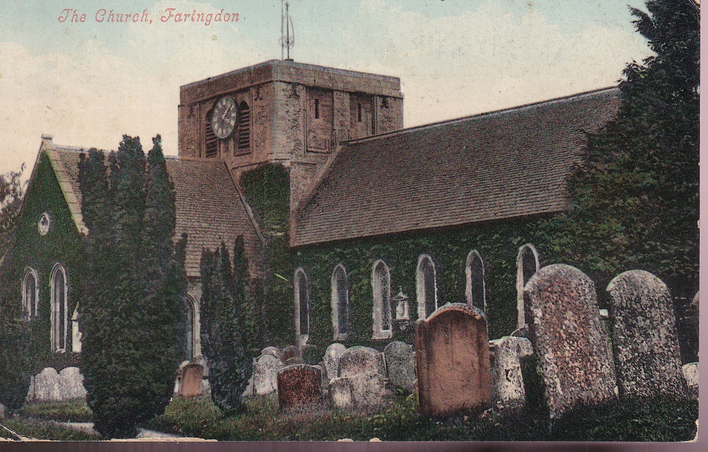 Postcard - The Church, Faringdon, Oxfordshire, England - Printed - Posted