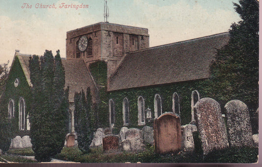 Postcard - The Church, Faringdon, Oxfordshire, England - Printed - Posted
