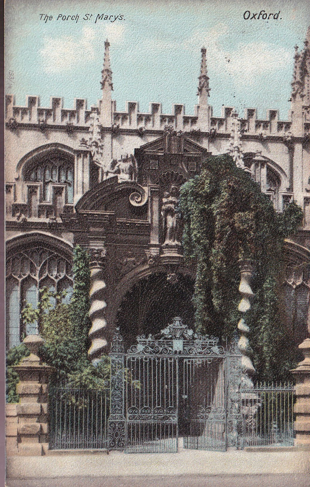 Postcard - The Porch, St Mary's, Oxford, Oxfordshire, England - Printed - Posted