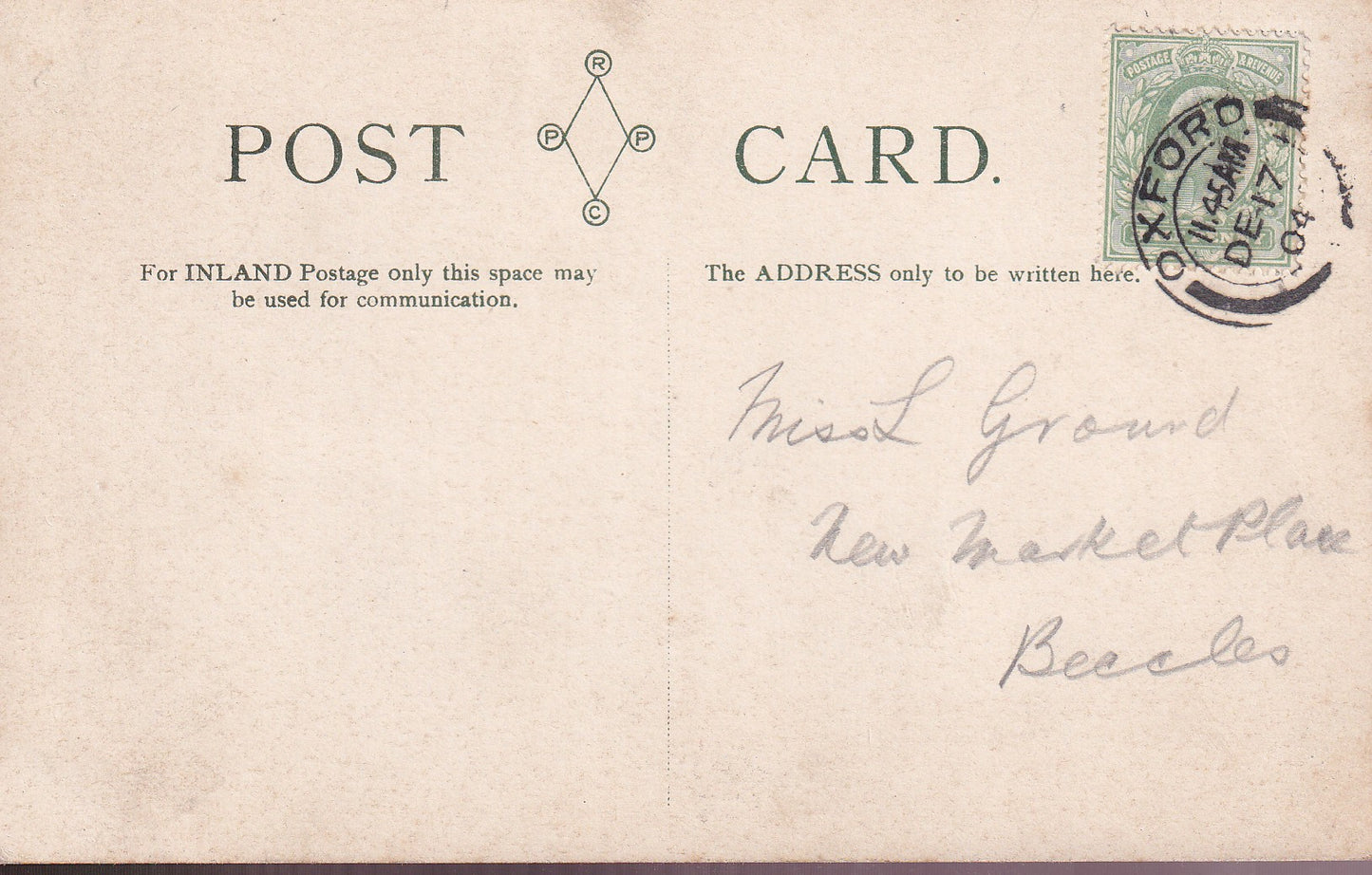Postcard - The Porch, St Mary's, Oxford, Oxfordshire, England - Printed - Posted