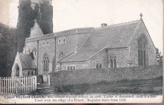 Postcard - Upper Heyford Church, Oxfordshire, England - Printed - Posted