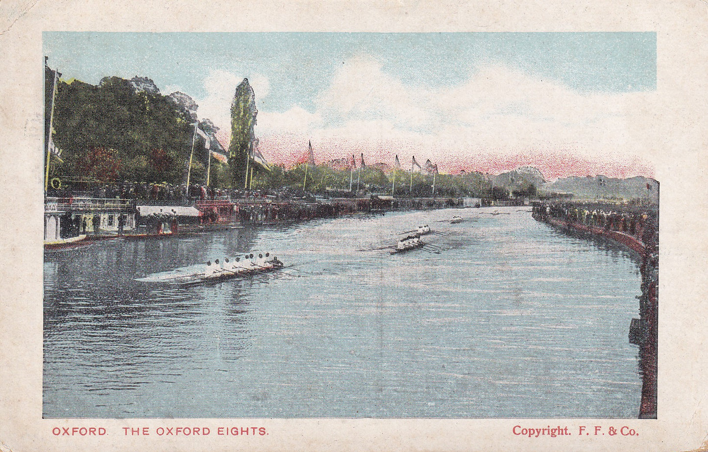 Postcard - The Oxford Eights, Oxford, Oxfordshire, England - Printed - Posted