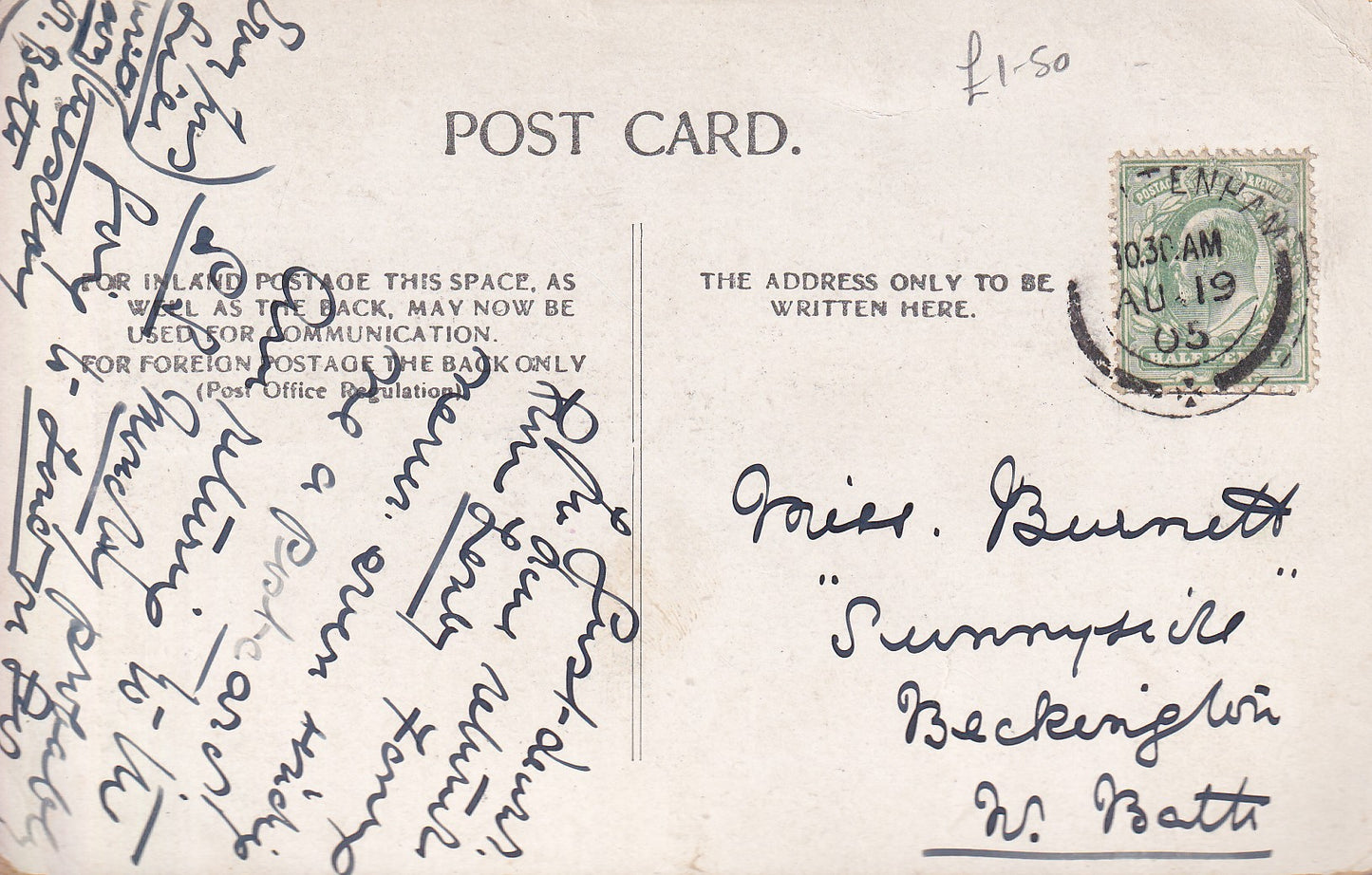 Postcard - The Oxford Eights, Oxford, Oxfordshire, England - Printed - Posted