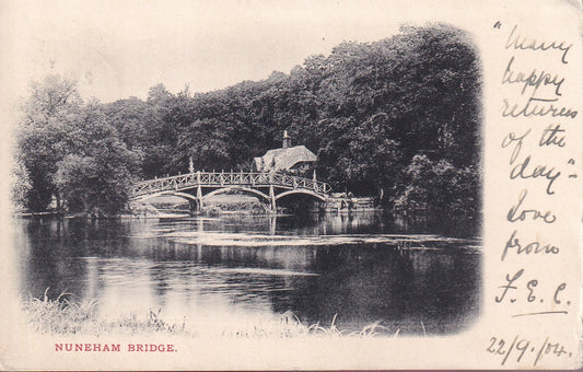 Postcard - Nuneham Bridge, Abingdon-on-Thames, Oxfordshire, England - Printed - Posted
