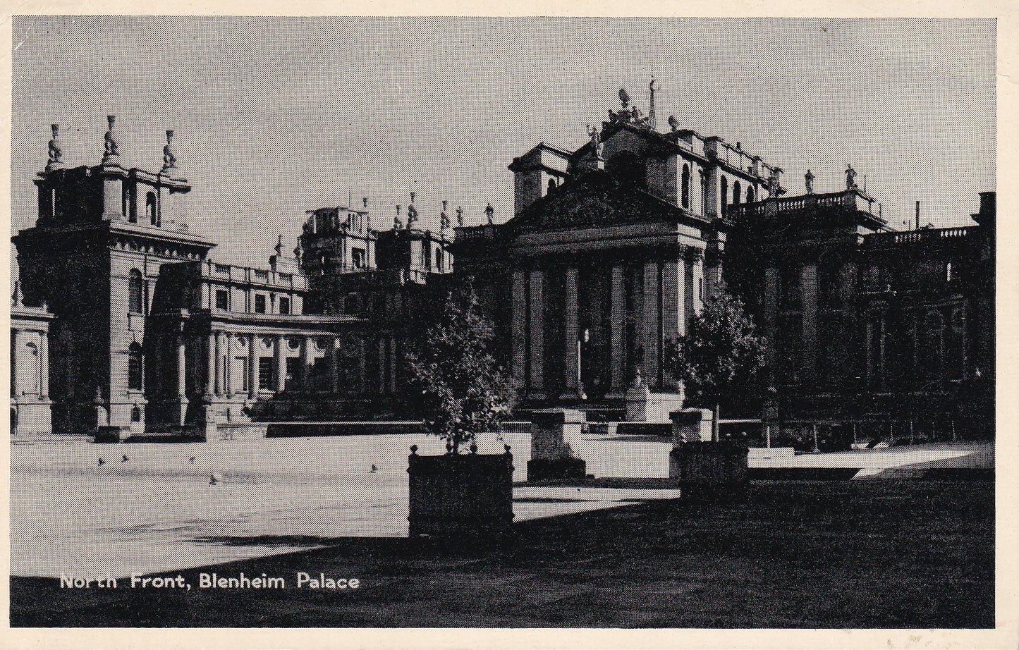 Postcard - North Front, Blenheim Palace, Woodstock, Oxfordshire, England - RPPC - Posted