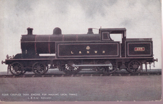Railway Postcard - Four Coupled Tank Engine for Hauling Local Trains, L & N W Railway - Printed - Posted