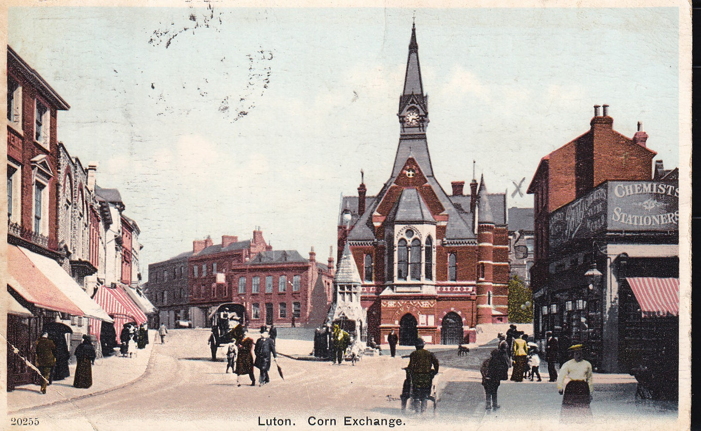 Postcard - Corn Exchange, Luton, Bedfordshire, England - Printed - Posted