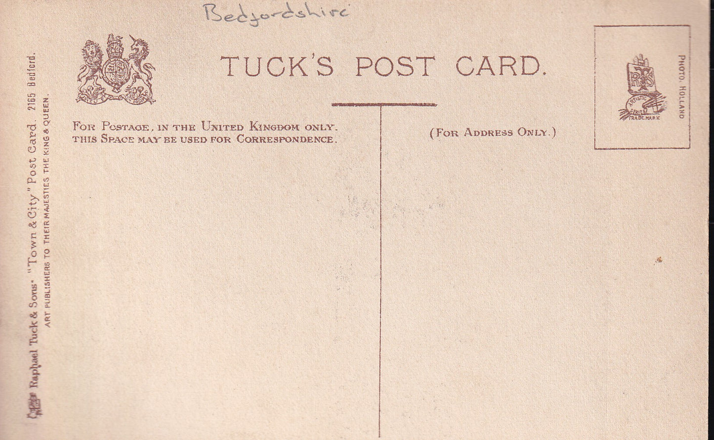 Postcard - Grammar School, Bedford, Bedfordshire, England - Printed - Unposted