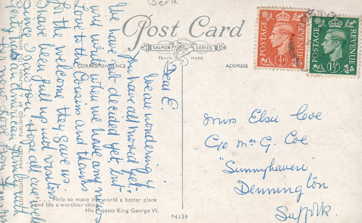 Postcard - The Round Tower, Windsor Castle, Windsor, Berkshire, England - Printed - Posted