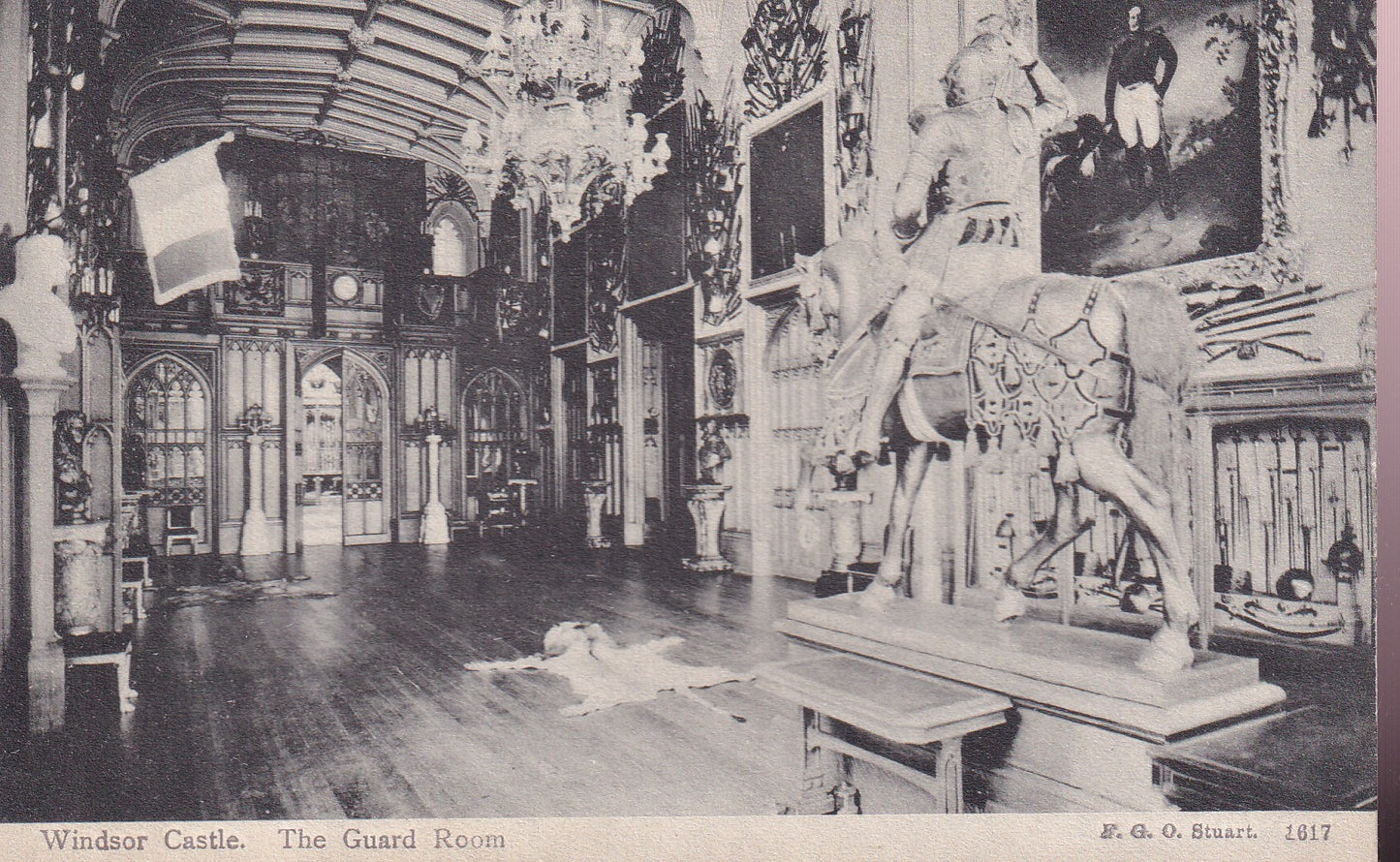 Postcard - The Guard Room, Windsor Castle, Windsor, Berkshire, England - Printed - Unposted