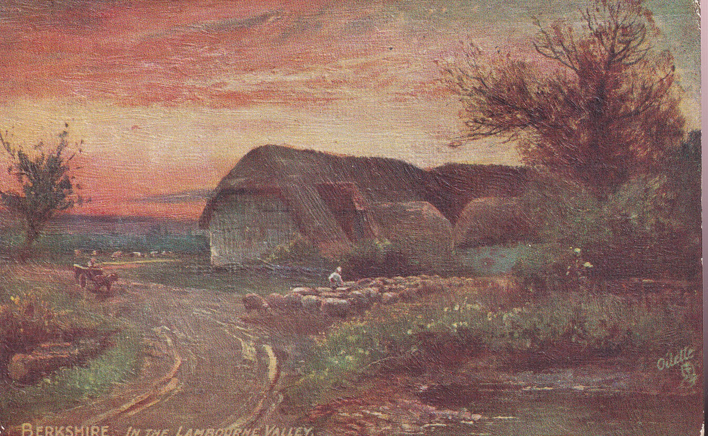 Postcard - In The Lambourne Valley, Lambourne, Berkshire, England - Printed - Unposted