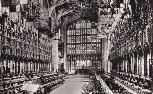 Postcard - St George's Chapel, Windsor Castle, Windsor, Berkshire, England - RPPC - Unposted
