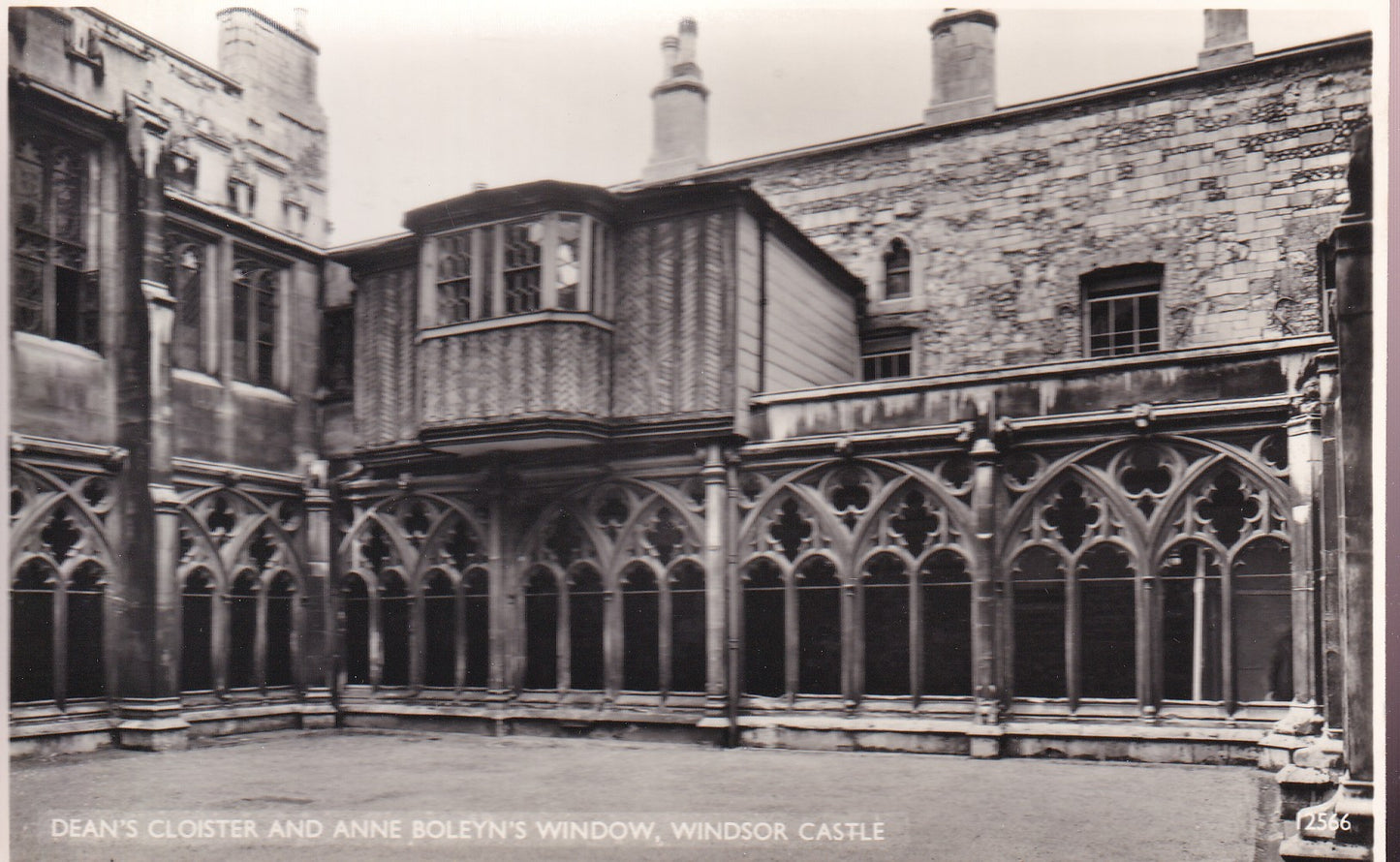 Postcard - Dean's Cloister, Windsor Castle, Windsor, Berkshire, England - RPPC - Unposted