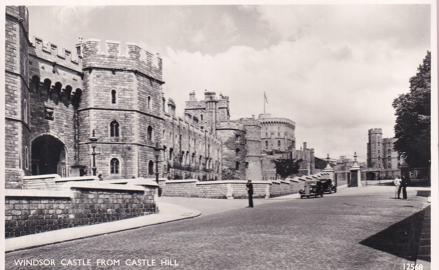 Postcard - Windsor Castle from Castle Hill, Windsor, Berkshire, England - RPPC - Unposted