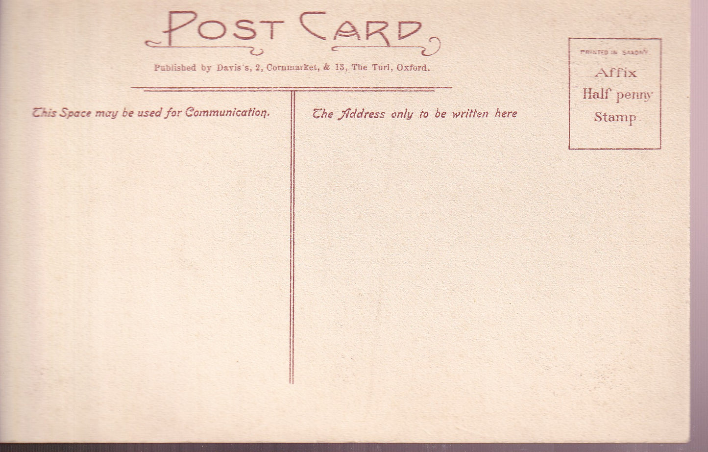 Postcard - Christ Church Cathedral, Oxford, Oxfordshire, England - Printed - Unposted