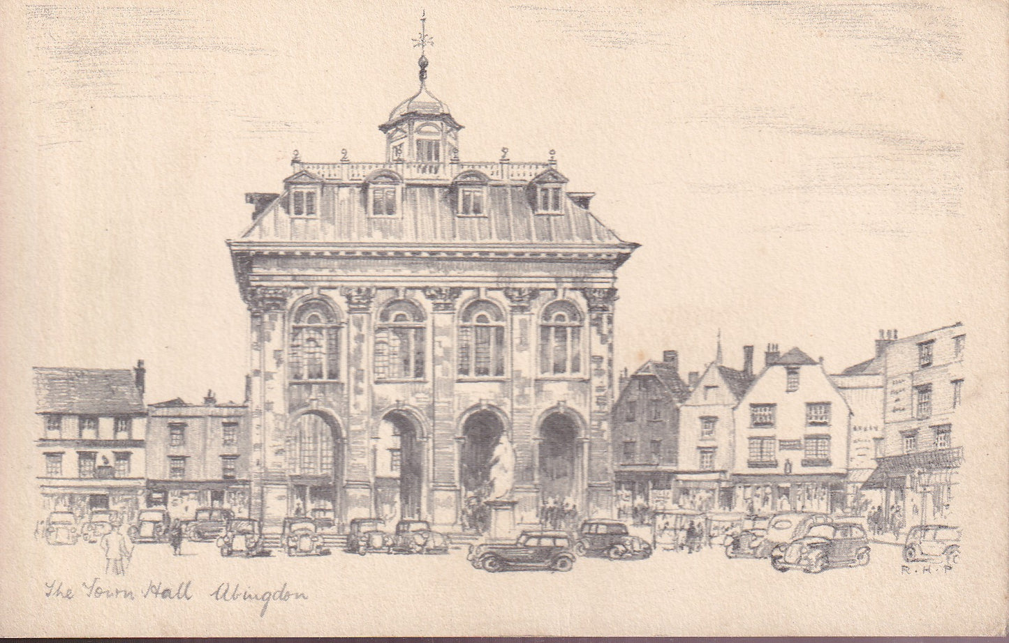 Postcard - The Town Hall, Abingdon, Oxfordshire, England - Printed - Unposted