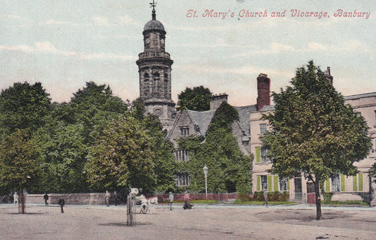 Postcard - St Mary's Church and Vicarage, Banbury, Oxfordshire, England - Printed - Unposted