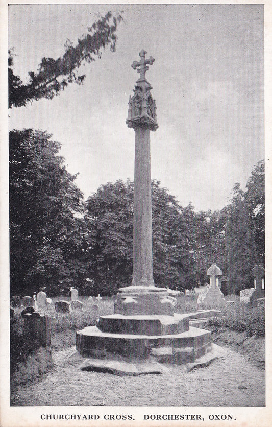 Postcard - Churchyard Cross, Dorchester, Oxfordshire, England - Printed - Unposted