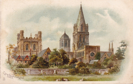 Postcard - Christ Church Cathedral, Oxford, Oxfordshire, England - Printed - Posted