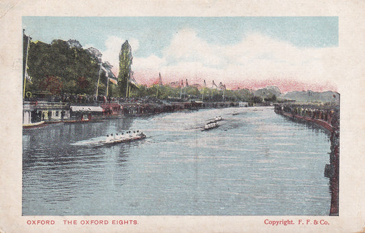 Postcard - The Oxford Eights, Oxford, Oxfordshire, England - Printed - Posted
