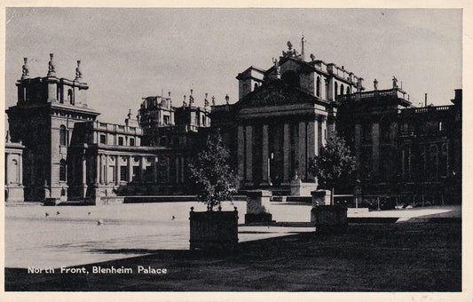 Postcard - North Front, Blenheim Palace, Woodstock, Oxfordshire, England - RPPC - Posted